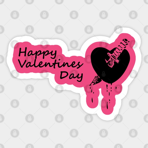 Singles Awareness Day Heart and Dagger Sticker by somebodie